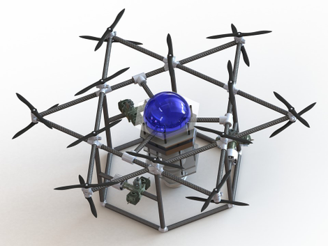 Conceptual image of Blue Devil Ocean Engineering’s heavy UAV. (Image: Duke/Blue Devil Ocean Engineering)